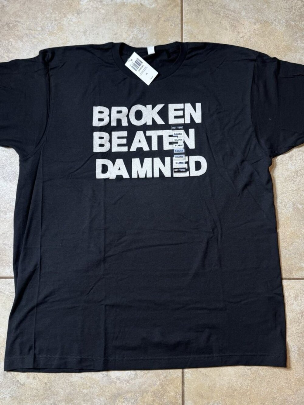 My Chemical Romance Broken Beaten & Damned T-Shirt 2-Sided Size X-LARGE New